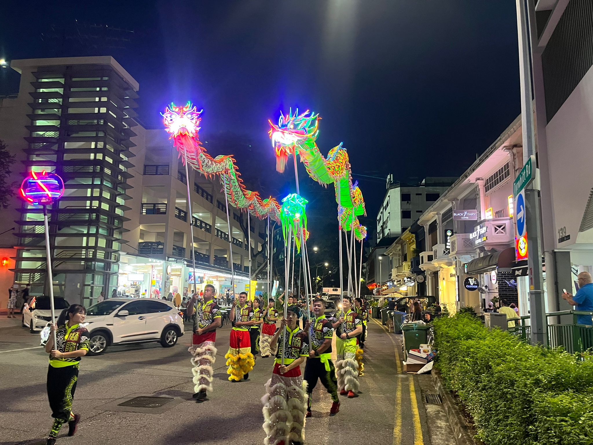 Dragon and LED Dragon Dance Performance
